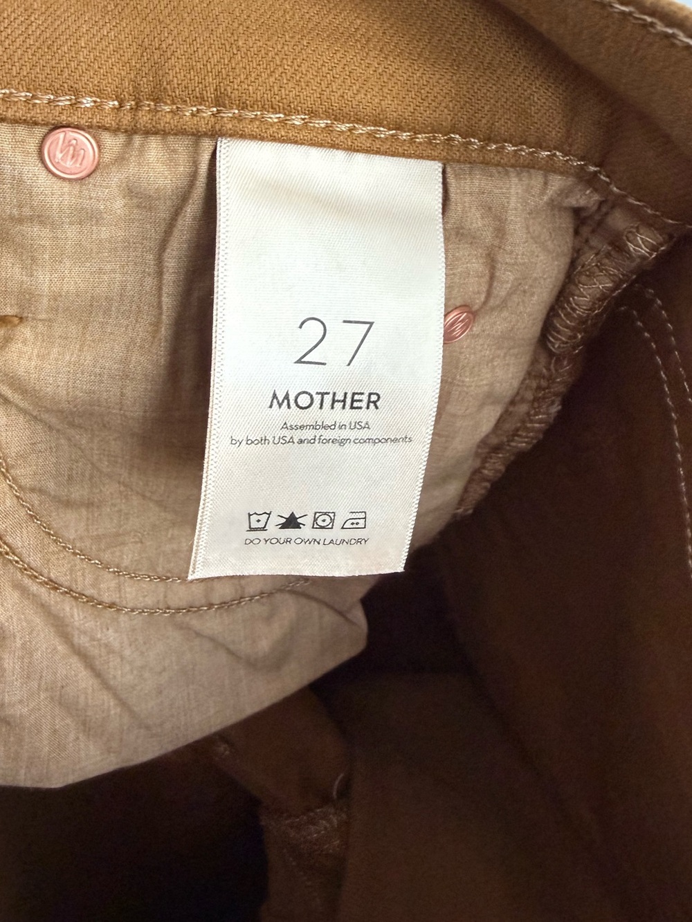 MOTHER Mid Rise Dazzler Ankle Fray Tapenade Brown Olive Jeans 27 NWOT - Picture 10 of 16